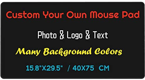 Personalised Mouse Pad with Photo, Custom XXL 75x40 cm Large Gaming Mouse Pads for PC Computer Keyboard Water-Resistant Mousepad Customised Picture Name Logo Mouse Mat with Anti-Slip Rubber Base