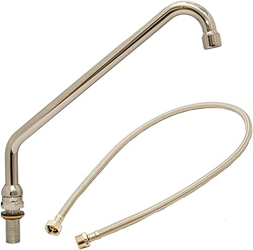 Caño alto vertical giratorio para grifo de pedal mezclador de cocina para fregadero industrial de hostelería