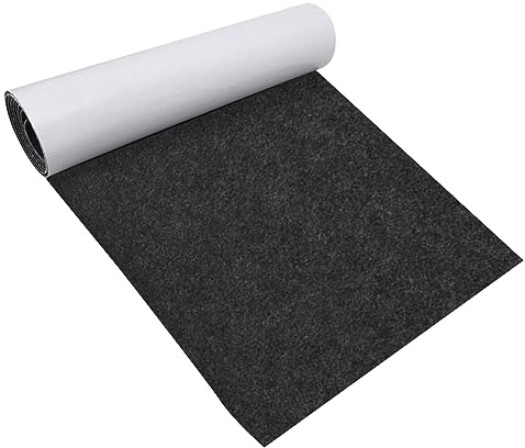 Yuragim Filz Selbstklebend Meterware, 40X220CM Selbstklebender Klebriger Fill Filzstoff Filzrolle Selbstklebend Mehrzweckklebstoff Klebefilz für Möbel, DIY Box Liner, Cup Mat, Bilderrahmen, 1mm Dicke