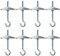 guangyuan Gancio Lampadario Ganci LampadarioTasselli Basculante M4*90mm Tasselli Basculanti Gancio Soffitto Lampadario(8 Pezzi)