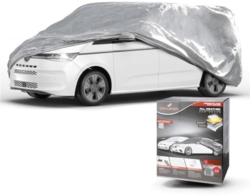 WALSER Bâche de Protection pour Voiture All Weather, 100% bâche de Protection pour camionnette résistante aux intempéries, bâche camionnette étanche, Bâche de Voiture pour Bus Taille 12 Argent