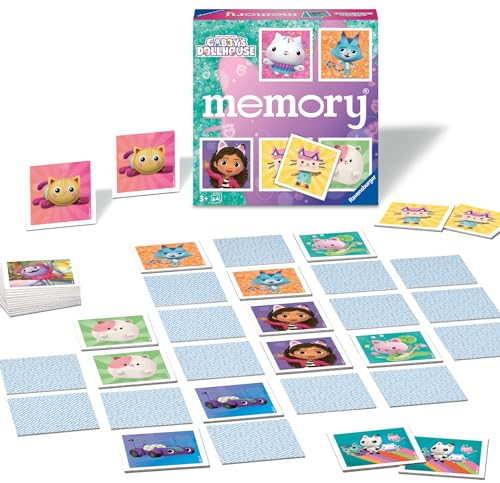 Ravensburger 22596 Memory® Gabby's Dollhouse - Der Spieleklassiker für Fans der Vorschulserie Gabby's Dollhouse, Merkspiel für 2-8 Spieler ab 3 Jahren
