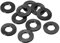 PATIKIL M10 Rondelle Plate Caoutchouc, 10 Paquet 10 mm ID 20 mm OD 2mm Épais Étanchéité Espaceur Joint Anneau pour Robinet Tuyau Eau Tuyau Fixation Boulon, Noir