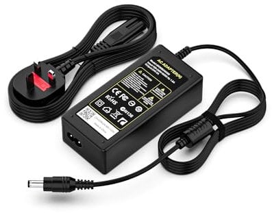 Etssembo 24V Power Supply Adapter Charger Compatible with Logitech GT Driving Force Pro Logitech G25 G27 G920 PS3 Xbox 360 SteeringRacing Wheel FUJITSU Image Scanner Fi-6130 Brennan JB7 B3 B3+ Speaker