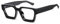 Cyxus Nerd Brille Ohne Stärke Blaulichtfilter Brille Herren Damen Quadratisch Mode Retro Brillenfassung Stil für PC TV Tablet Unisex 8143 (01Schwarz)