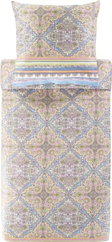 Bassetti MARECHIARO Bettwäsche + 1 Kissenhülle aus 100% Baumwollsatin in der Farbe Lavendel L1, Maße: 155x220 + 1 K 80x80 cm - 9327392