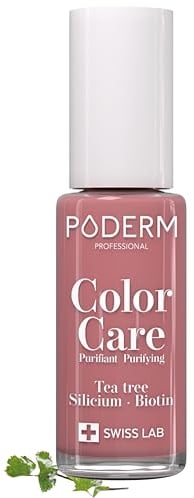 PODERM - MICOSI DELLE UNGHIE | Smalto colorato TEA TREE | Prevenzione e trattamento delle unghie gialle/danneggiate dalla MICOSI | TRATTAMENTO E COLORE | Mani/Piedi | Swiss Made