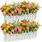 SIFOEL Plantes Florales artificielles - Marguerites artificielles de Couleurs mélangées dans Un Pot pour Mariage, décoration de la Maison ou du Bureau, Lot de 2 (L)