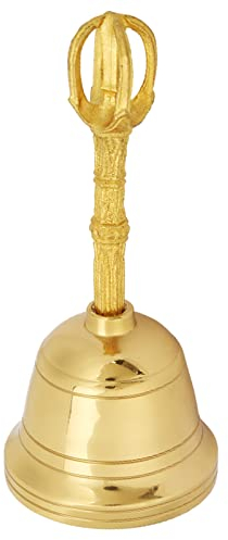 Handglocke, Lauter Klang, Buddhistische Glocke, Feng Shui, Taoistisches Instrument, Klassische Meditationshandglocke, 11,4 Cm, Rassel Für Yoga, Meditation, Gottesdienstglocke