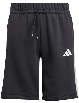 adidas Unisex Kinder Seasonal Essentials Colorblock Shorts, Black/Wonder Silver/White, 9-10 Years