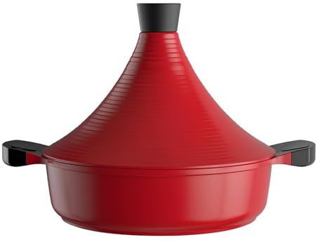 WXFKLDJ Tagine Pot 28 Cm Micro Pressure Cooker Non-Stick Coating Aluminium with Cone-Shaped Food Cooking Pot Home Cooking Kitchen Restaurant Cookware Serving Dish Gift