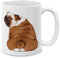 Mug Tasse Bouledogue Anglais Regarde en Arrière À Café en Céramique Haute Qualité Tasses À Café Original Cup 330Ml pour Homme, Collègue, Amoureux