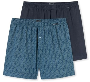 Schiesser Herren 2 Pack Boxershorts Baumwolle Jersey weich Multipack - Jerseyboxer, Sortiert 9_182427, 8
