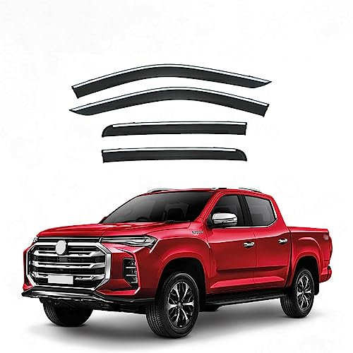 Compatible with MG Extender 2019, 4Pcs Car Window Wind Deflector, Door Weather Shield, Anti-rain Guards Deflectors