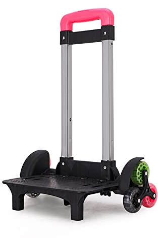 MOIDHSAG 6 Rollen Rucksack Trolley Faltbare Wagen Trolley Wagen Studenten Gepäck Reise Handwagen für Rucksäcke, 1