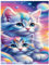 Daisen Art Diamond Painting Katze - Diamant Painting Bilder, Diamond Painting Erwachsene Set Tiere für Geschenk und Zuhause Wanddekoration 30x40cm
