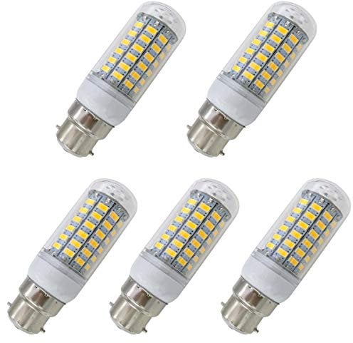 Aoxdi 5 Stück B22d LED Leuchtmittel 10W, Warmweiß, 69 SMD 5730 Glühbirnen B22d Birne, Bajonettsockel B22 LED Leuchtmittel, AC220-240V
