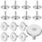 GOLRISEN 30 PCS Verstellbare Möbelfüße Regulierschraube Rund Stellfuß Gewinde Leveling Füße Weiß Nivellierfüße Höhenverstellbare Füsse für Möbel Tisch Schreibtisch Schrank (M8)
