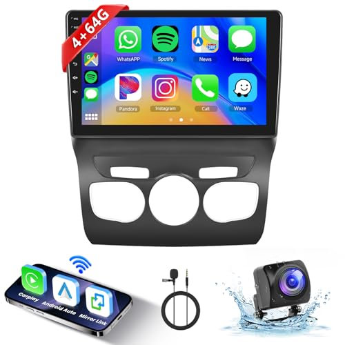 【8 Núcleo 4+64G】 Hodozzy Carplay Radio Coche para Citroën C4L C4 DS4 2013-2017,10 Pulgadas Autorradio Android con Pantalla Táctil/DSP/GPS/RDS/FM/Bluetooth/USB/WiFi