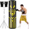 YORWHIN Sacco da boxe da appendere per adulti, 1,2 m, in poliuretano, pesanti sacchi da boxe con gancio a catena da soffitto, attrezzatura per allenamento di boxe per Muay Thai, karate, kickboxing,