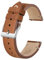 BISONSTRAP Distressed Leder Uhrenarmband, Uhren Armband für Herren, Schnellverschluss Federstege, 20mm, Toffeebraun (Silberne Schnalle)