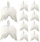 10 Stück Engelsflügel Weiß Engelsflügel Deko Engelsflügel Federn Engel Flügel Anhänger Deko Weiß Federn Weihnachten Angel Wings Anhänger Weihnachtsbaum Deko