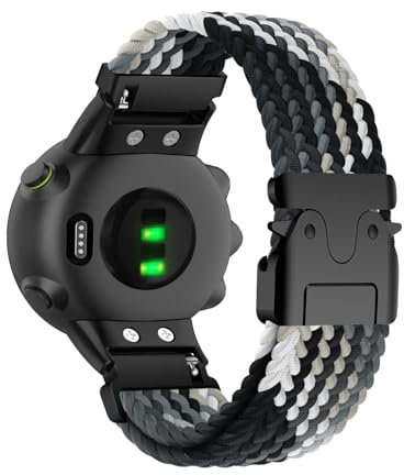 Cinturino in nylon intrecciato compatibile con Garmin Forerunner 45S/45 Cinturini per orologio, Regolabile fibbie Laterali in Metallo Sport Uomini Donne Cinghie di Ricambio per Garmin Forerunner 45S