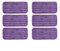 Startbuymore Lot de 6 serpillères lavables et réutilisables, pour le nettoyage des sols en bois dur, Swiffer Wet Jet pour bois dur et sol, violet