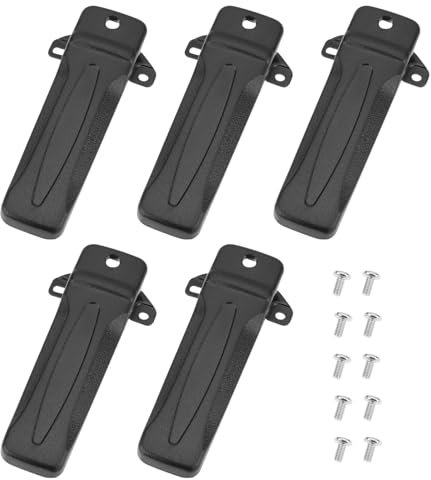 Create idea 5 Clips para Cinturón KBH-10 para Walkie-Talkie Compatible con Kenwood TK-290 TK-390 TK-2302 TK-3302 TK-2402 TK-3402 Radio Bidireccional