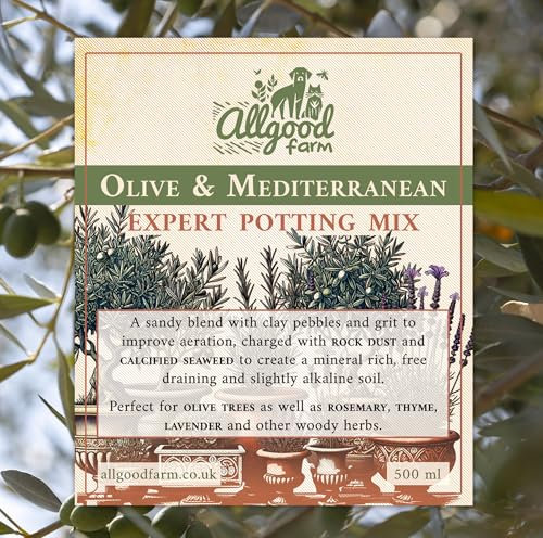 Allgood Farm Olive Tree Soil - Olive & Mediterranean Herb Soil Mix (1 Litre)