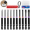 KASAFE 10Pcs 75mm Torx Screwdriver Bit Sets，Magnetic Impact Security Star Bits Set with T8 T9 T10 T15 T20 T25 T30 T40