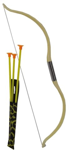 P'tit Clown 38003 Indianerbogen mit 3 Pfeilen und Köcher – 52 cm – Weiß