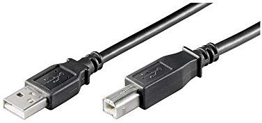 Goobay 96185 - Cable USB (1 m, USB A, USB B, 2.0, Macho/Macho, Negro)