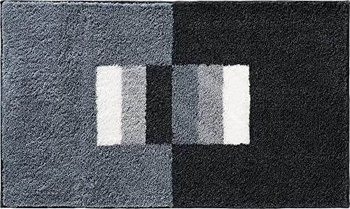 Erwin Müller Badematte Korfu, Badteppich rutschhemmend grau Größe 70x120 cm - für Fußbodenheizung geeignet, flauschig weich (weitere Farben, Größen)