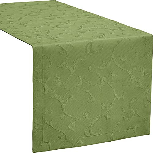 Erwin Müller Tischläufer Düsseldorf bügelfrei grün Größe 40x170 cm