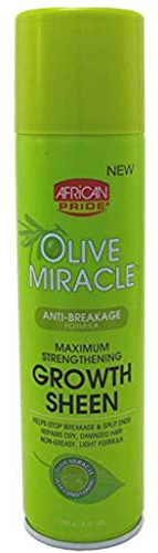 African Pride Olive Miracle Growth Sheen Spray 8 oz.