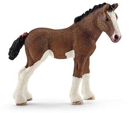 SCHLEICH 13810 Clydesdale Fohlen, für Kinder ab 3+ Jahren, Farm World - Spielfigur