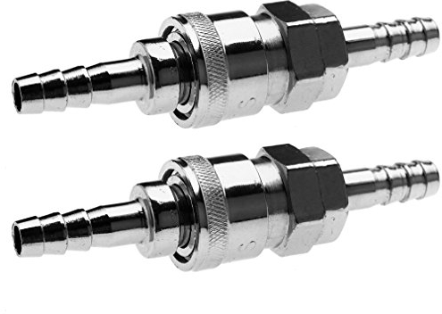Verbindungsstück für Gasschlauch, Kupfer, 4 x 8 mm, Schnellverschlusssystem, für Wohnwagen, Wohnmobil, Grill