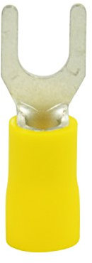 Gardner Bender 10-116 Terminal Spade, 12-10 AWG, Stud Sz 8-10, Yellow (50 pk)