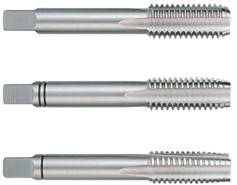 RUKO 230040 - Juego de 3 machos para roscar a mano M DIN 352 HSS rectificados - Rosca M4