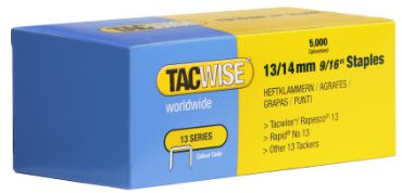 Tacwise 0236 Typ 13/14mm verzinkte Heftklammern, 5.000 Stück