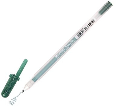 SAKURA Gelly Roll Metallic Gel Pen - Hunter Grün 530 - Reflektierender Glanz für Illustrationen & Handschrift