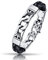 COOLMAN Herren Lederarmband schwarz 22.3 cm mit Edelstahl Verschluss Armbänder Tolles Geschenke für Männer (mit Schmuckschatulle)