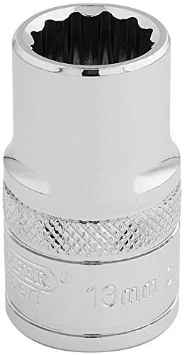 Draper 33105 1/2 Square Drive 12 Point Socket, 13mm Size , Blue