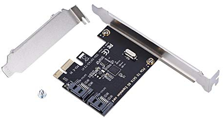 Zerone Schede PCI-E Scheda Controller PCI Express a SATA 3.0, Schede di Espansione per Schede di Espansione SATA III 6 Gbps a 2 Porte per Supporto per PC Desktop SSD e HDD