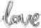 Luftballon Love Schriftzug - 105 cm XXL Deko - Für die Verlobung, Hochzeit, Geschenk, Geburtstag oder Party Just married I love you Mr Mrs Liebe Luftballons Bride Liebe Jahrestag (Silber)