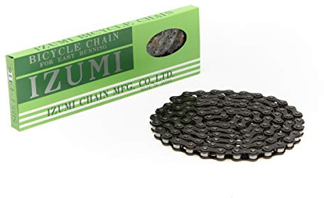 Izumi ES410 Federclip-Verbindung, Singlespeed-Kette, 116 Glieder in 7 Farben