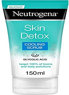 Neutrogena Gesichtspeeling-Creme, Skin Detox, tägliche Reinigung von Toxinen mit Glykolsäure, erfrischende Wirkung, 150 ml