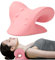 Entspannungskissen für Nacken und Schultern, Gerät zur Dehnung des Nackens zur Linderung von Schmerzen im Kiefergelenk und Ausrichtung der Halswirbelsäule, Chiropraktikkissen, Nackenstrecker, Pink
