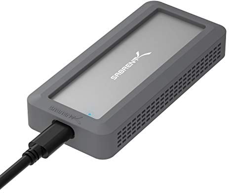 SABRENT USB-C Boîtier NVMe SSD M.2, IP67 résistant à l'eau, Adaptateur Externe USB 3.2 Gen2 10Gbps, Aluminium Boîtier Disque Dur pour PCIe, M Key, 2242/2260/2280, SSD Enclosure (EC-WPNE)